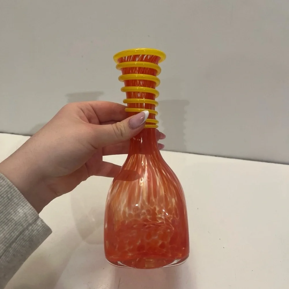 Vase Sabina Rymanow Art Glass Sculptural Vase 3-D Spiral Vintage Collectible